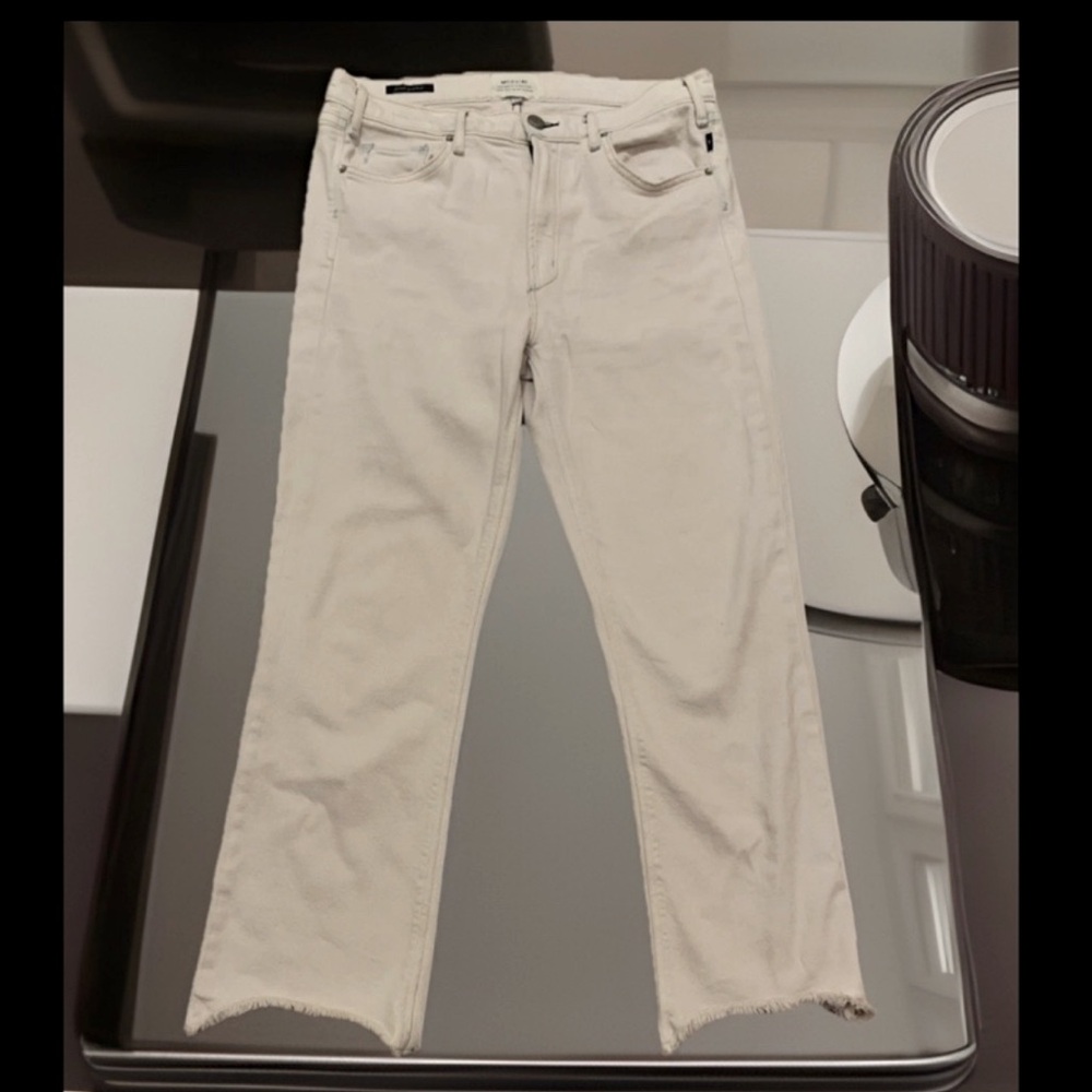 McGuire Gainsbourg Mid-Rise Cropped Bootcut Jeans Light Wash W/Blue Lining Pants